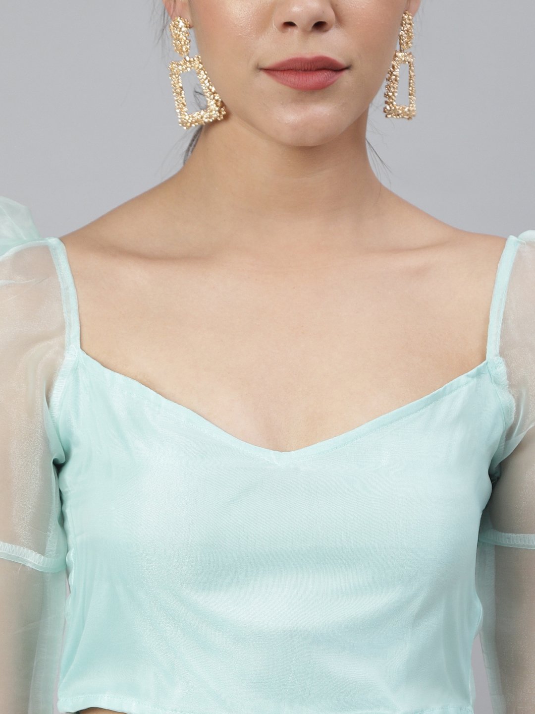 SCORPIUS Green Organza Croptop