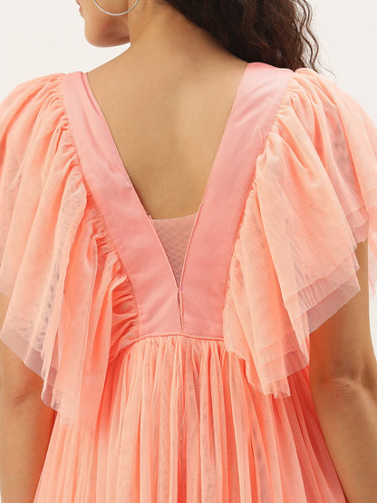 Orange Solid Dress