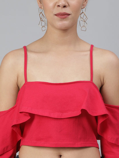 SCORPIUS Magenta Crop top