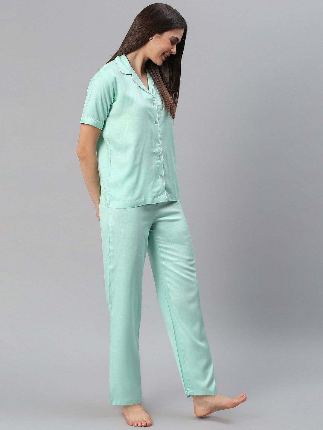 Cation Aqua Solid Night Suit