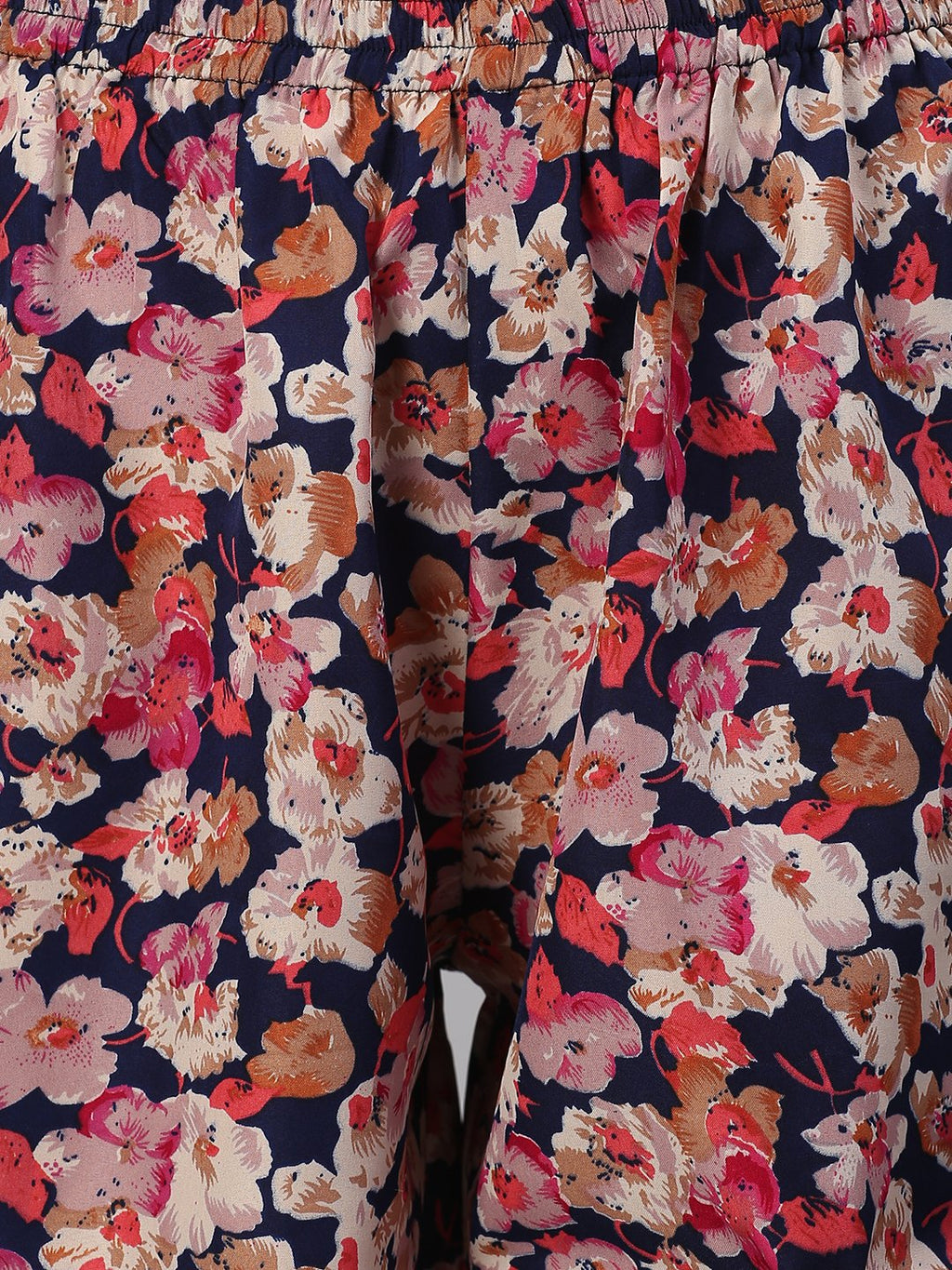 Cation Navy Pink Floral Night Suit