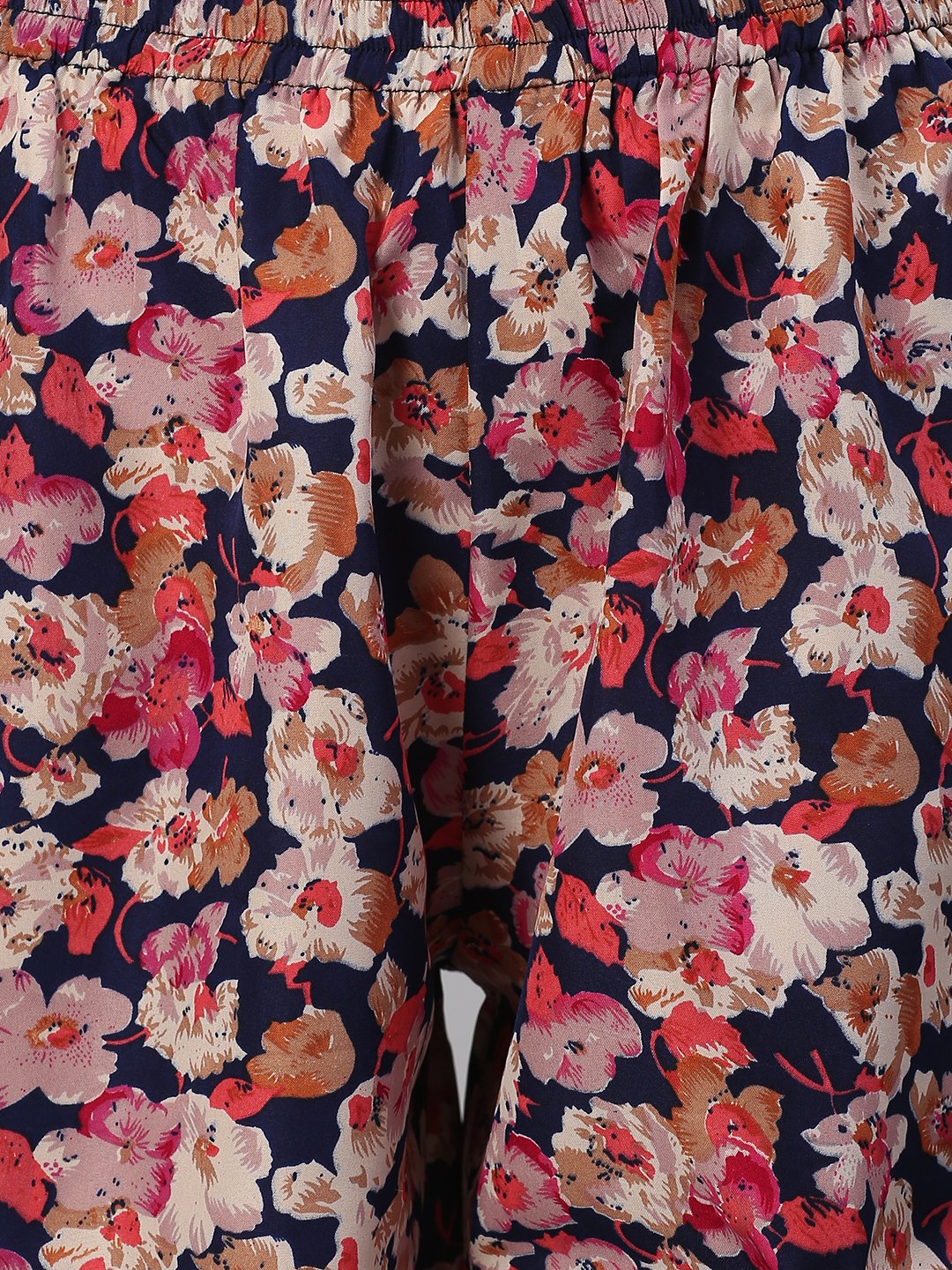 Cation Navy Pink Floral Night Suit