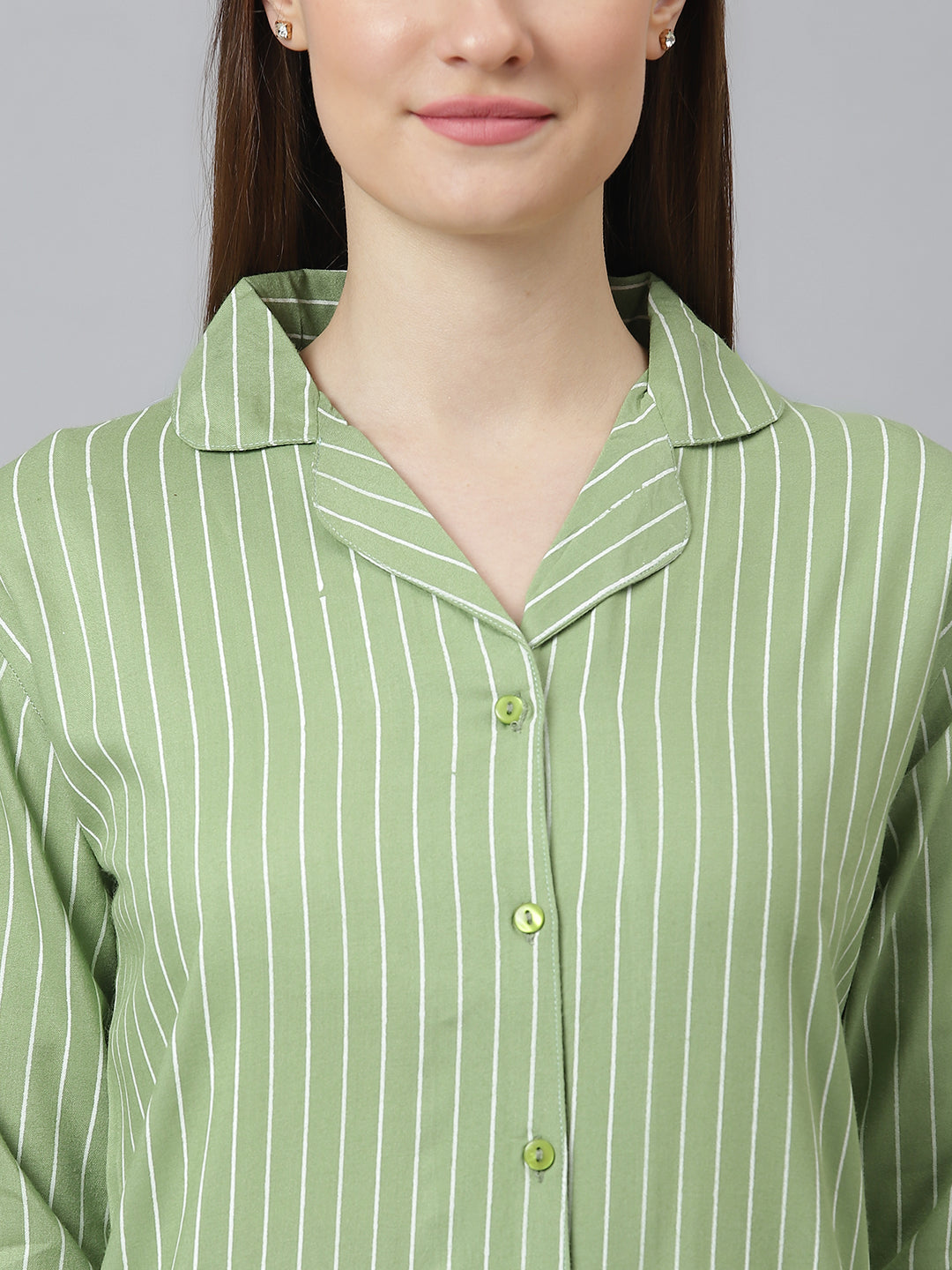 Cation Green Printed Night Suit