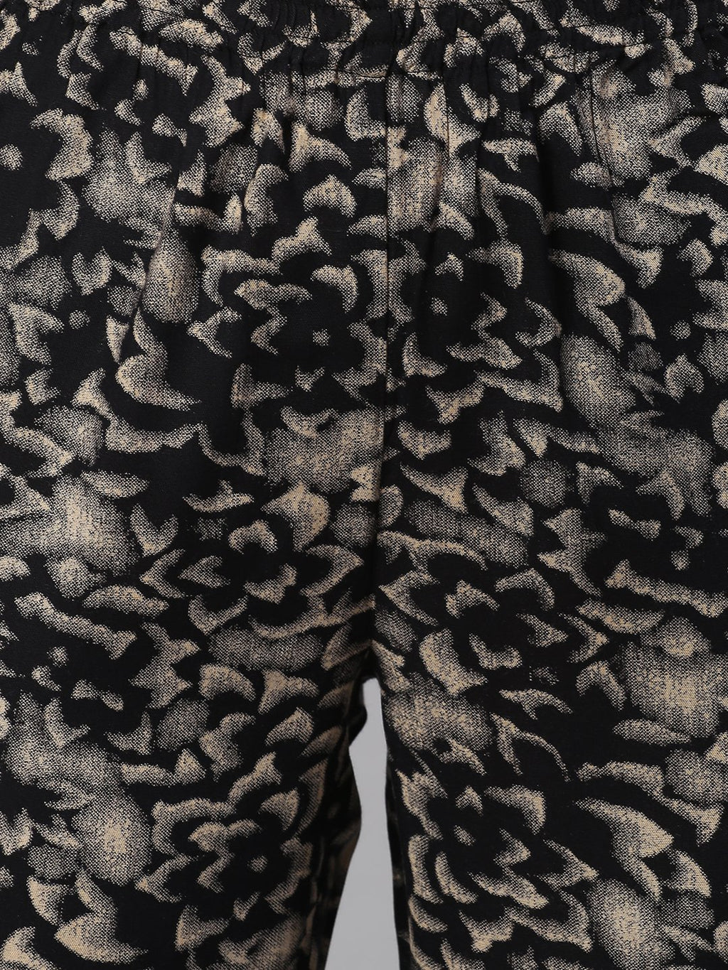Cation Black Floral Strap Night Suit