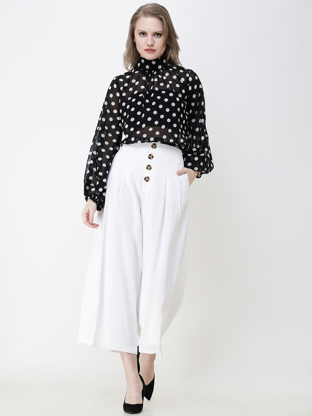 Black & White Polka Top
