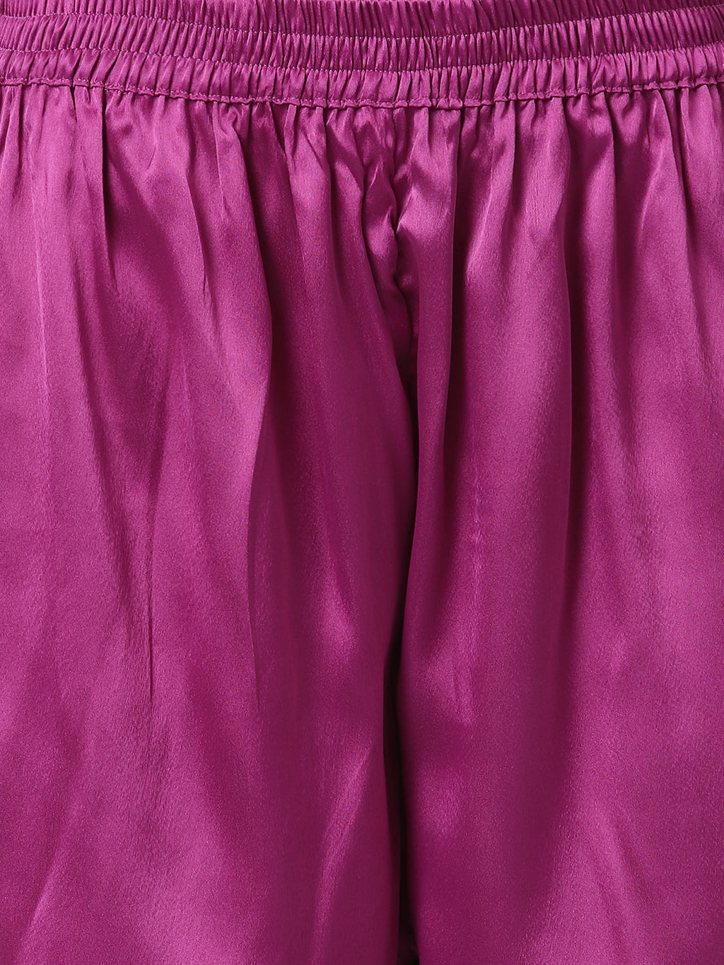 Cation Magenta Satin Night Suit