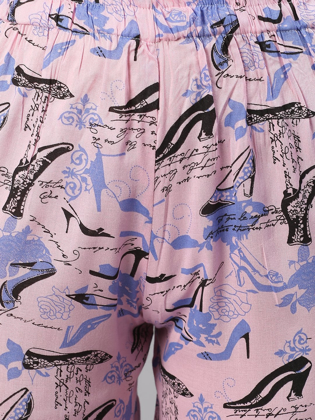 Cation Pink Printed Night Suit