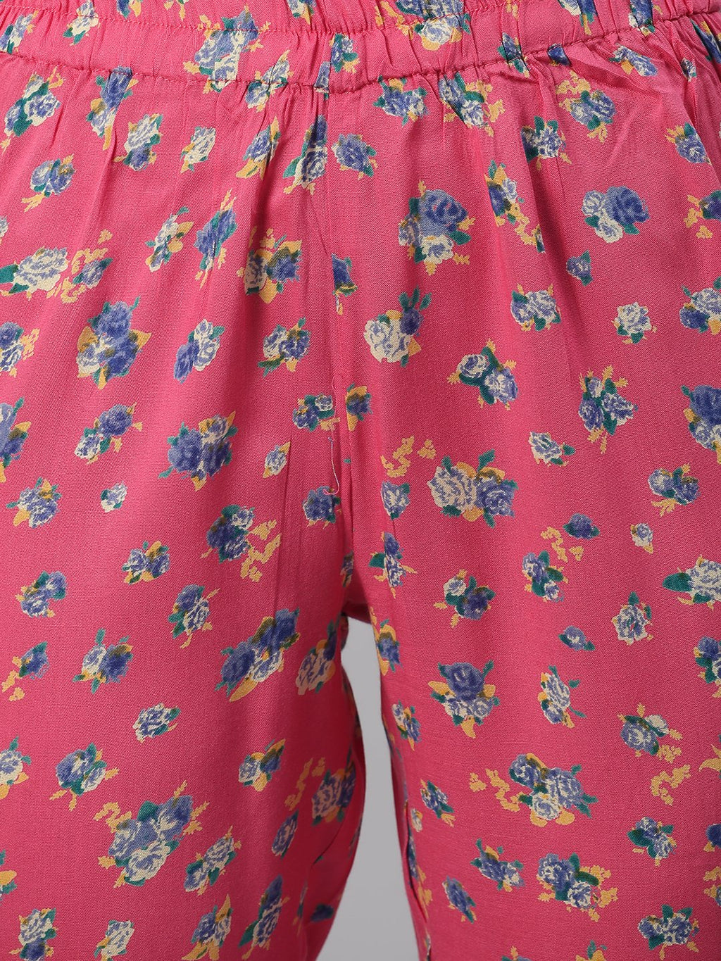Cation Pink Printed Night Suit