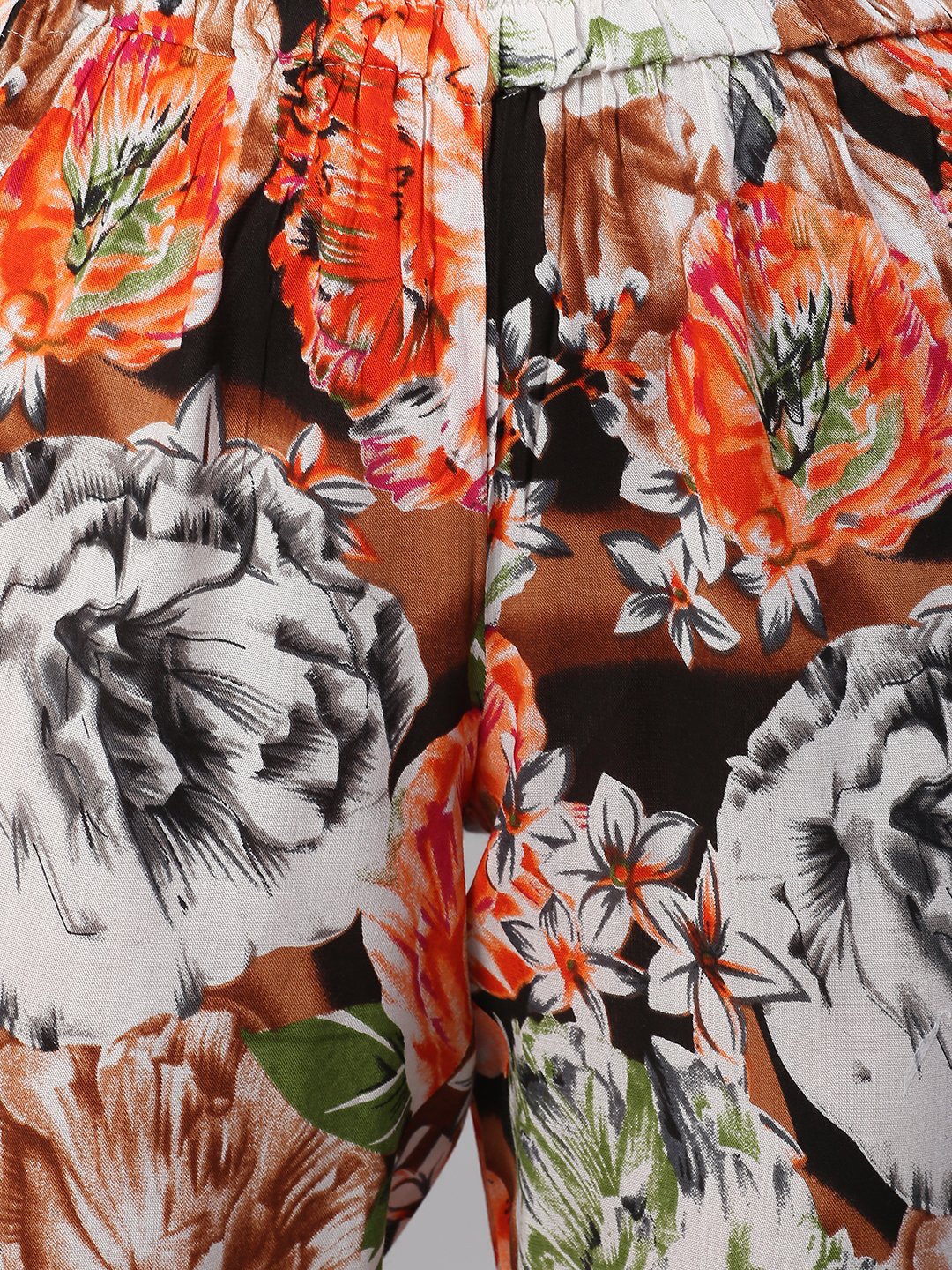 Cation Orange Printed Night Suit