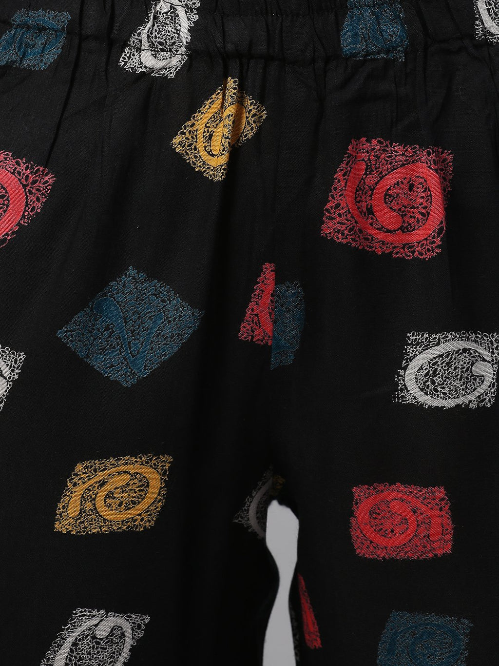 Cation Black Printed Night Suit