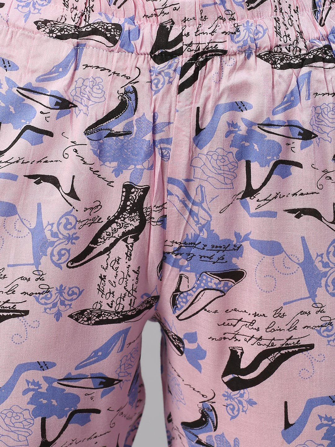 Cation Pink Printed Night Suit