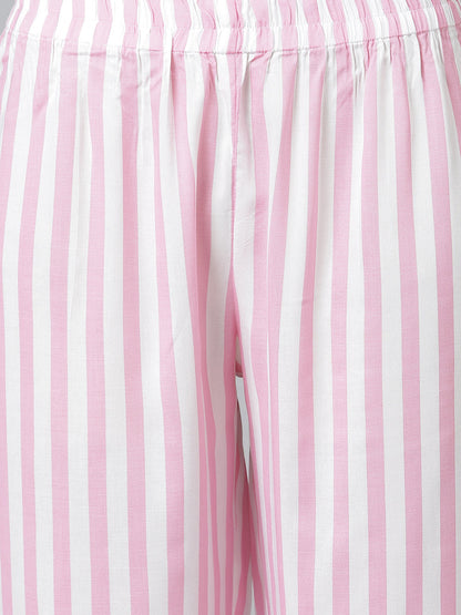 Cation Pink Printed Night Suit