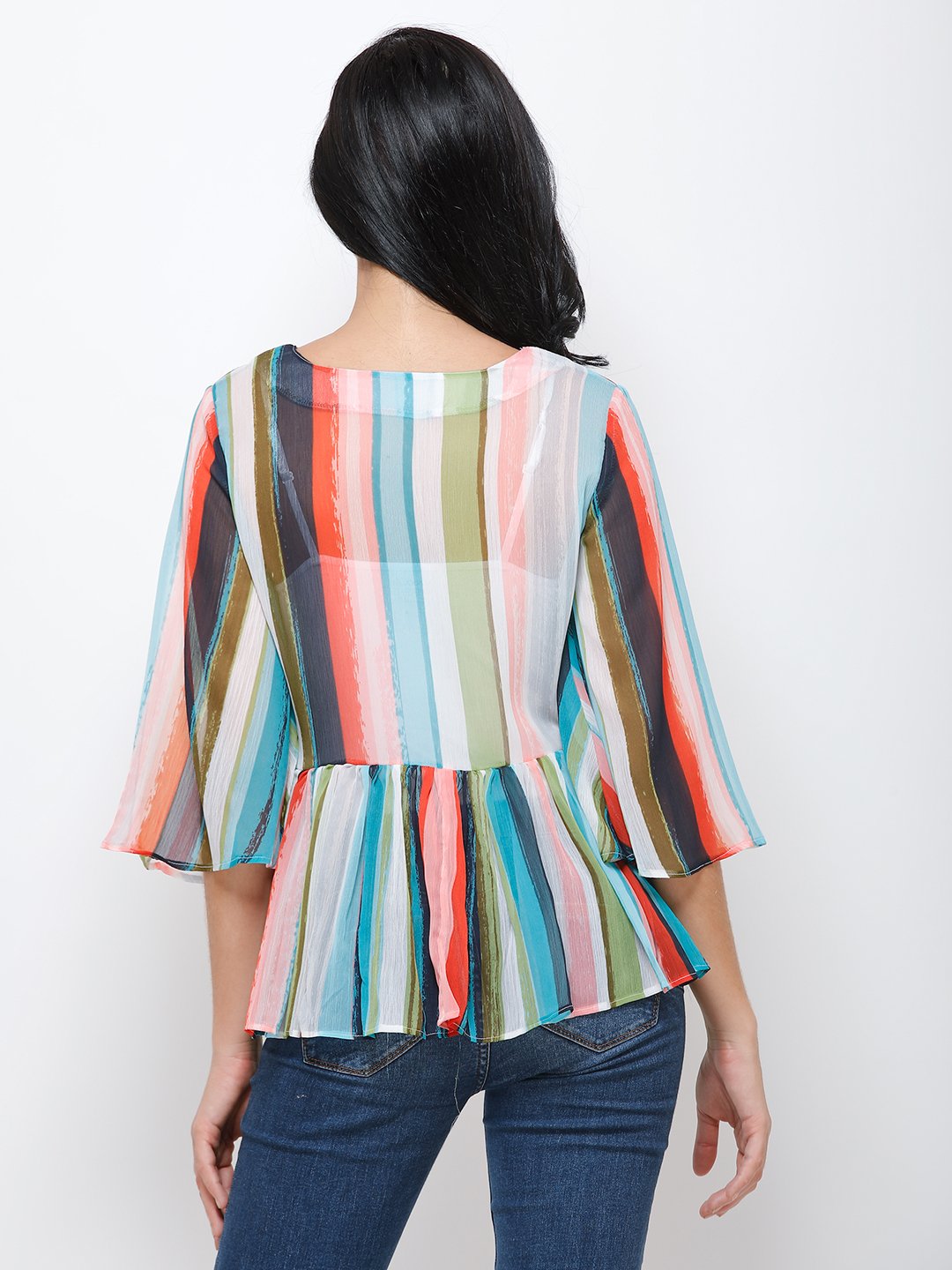 multi striped top