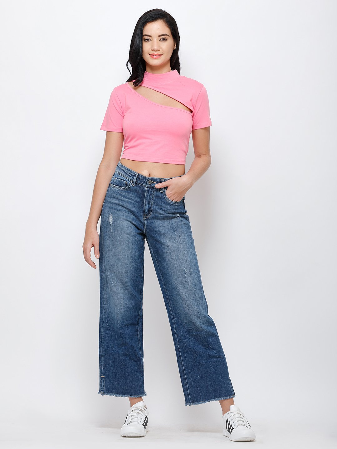 pink solid top