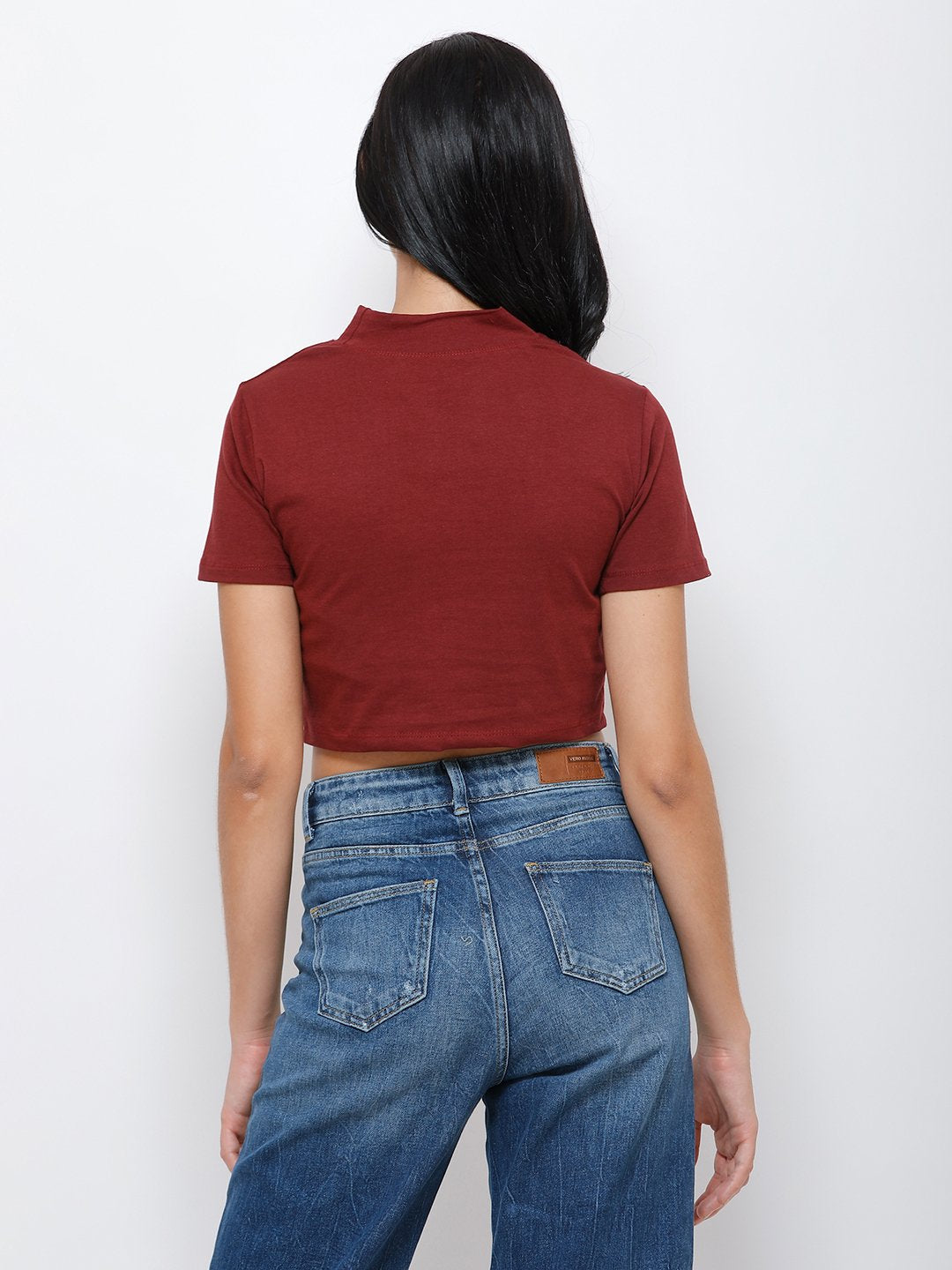 Maroon solid top