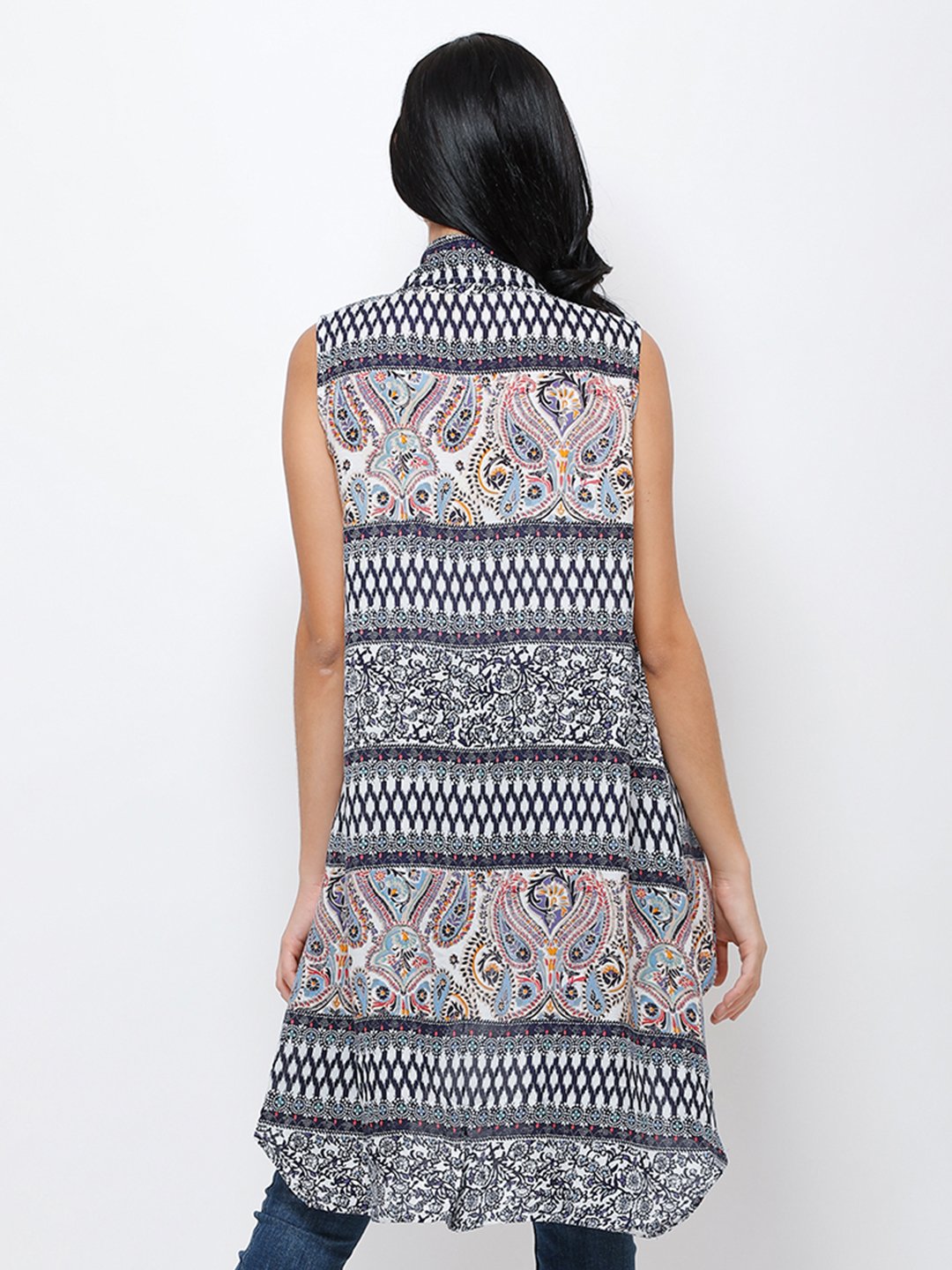 White printed shrug