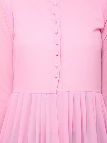 Pink solid tunic
