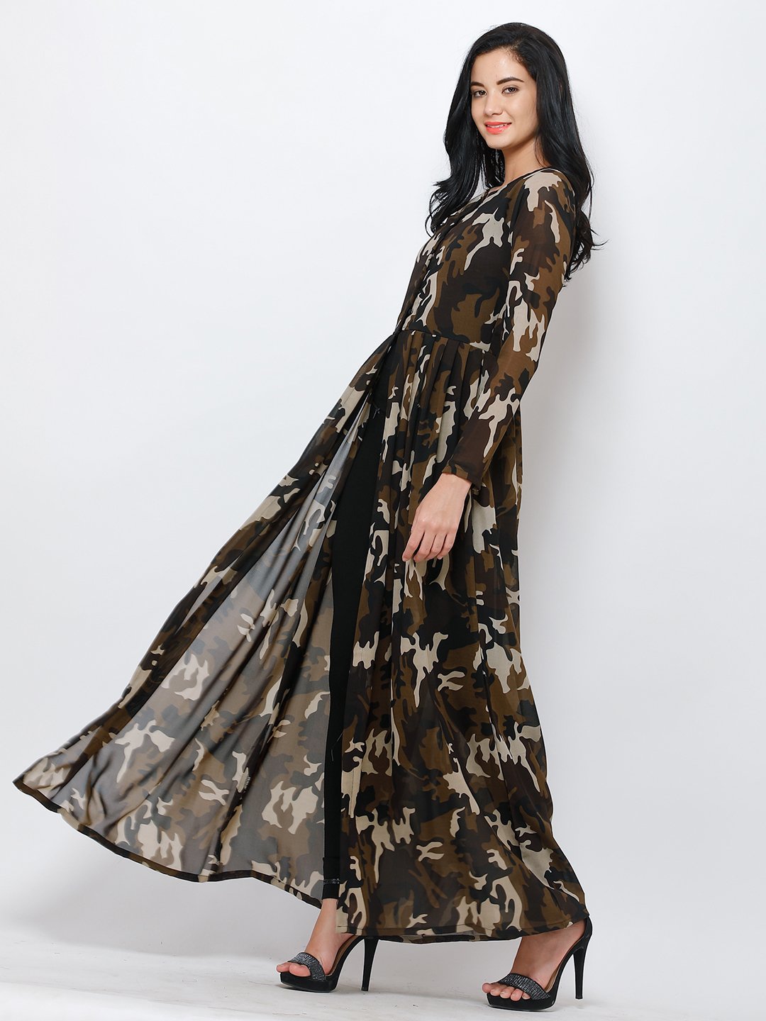 Camouflage printed tunic