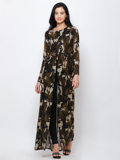 Camouflage printed tunic