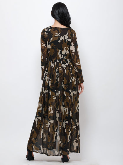 Camouflage printed tunic