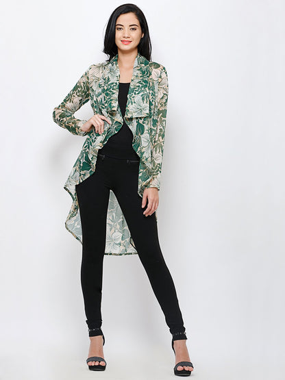 Green Floral Shrug