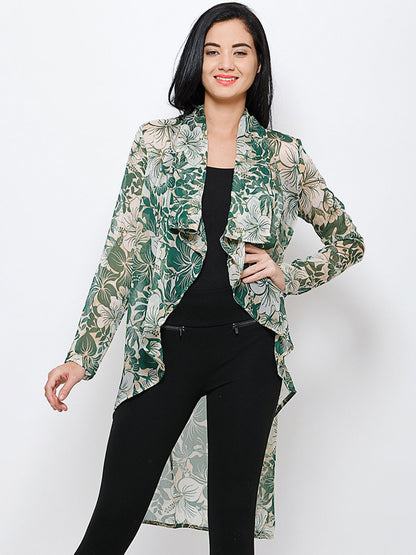 Green Floral Shrug