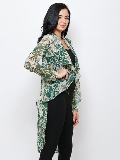 Green Floral Shrug