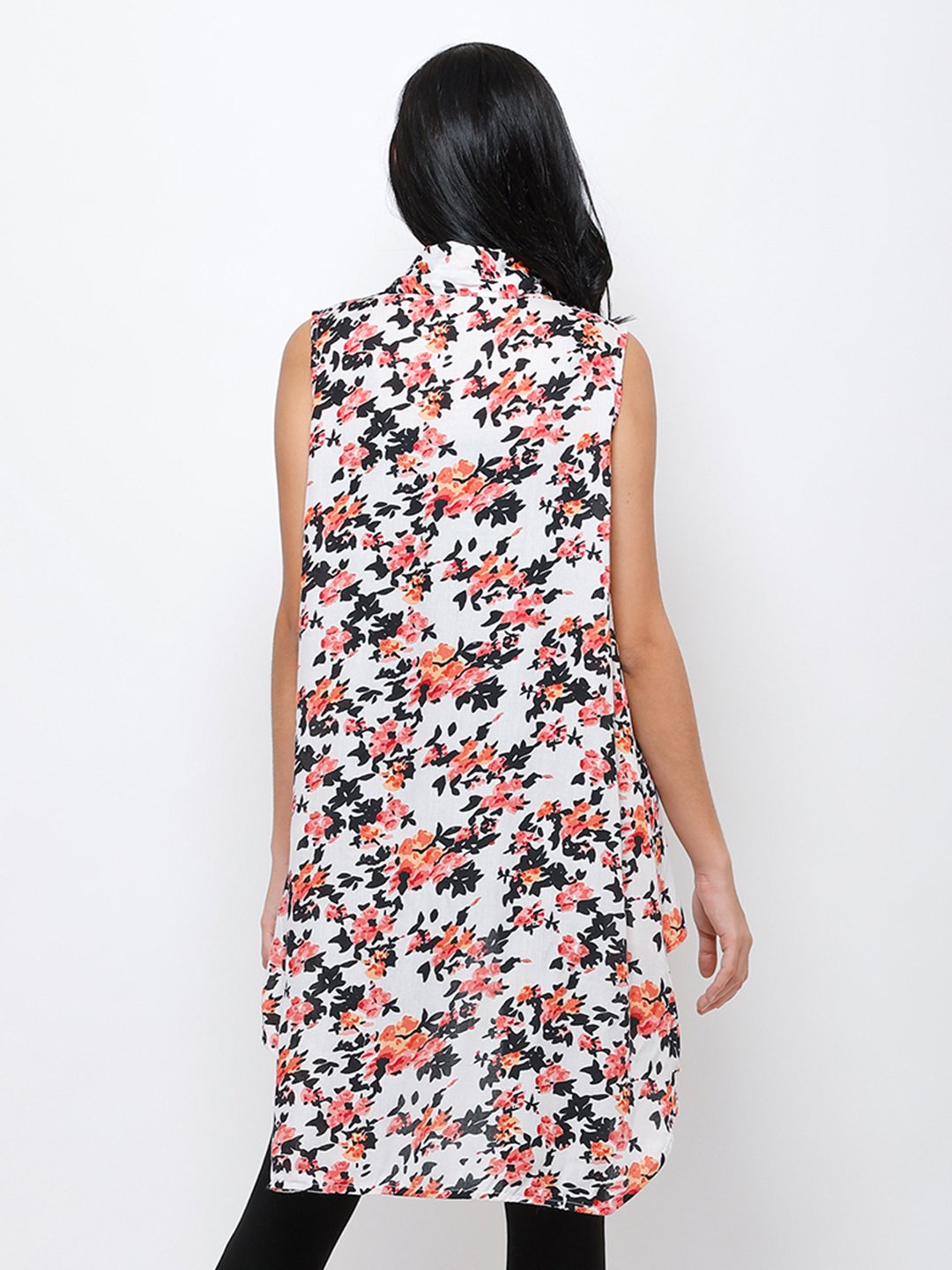 White printed shrug
