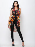 Black printed shrug