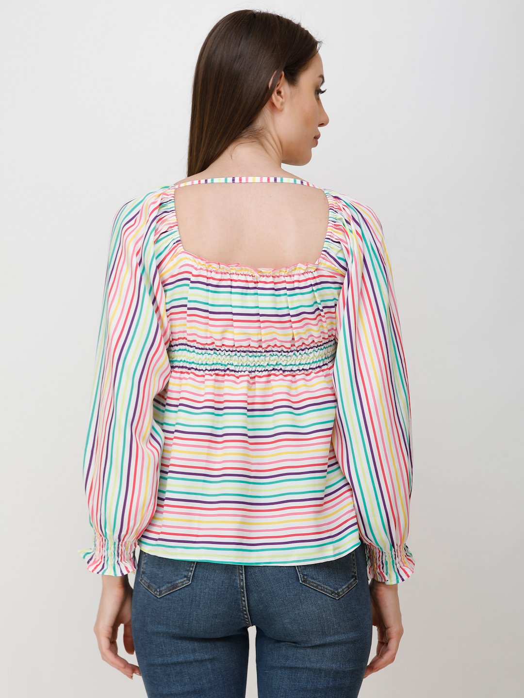 White Striped Top