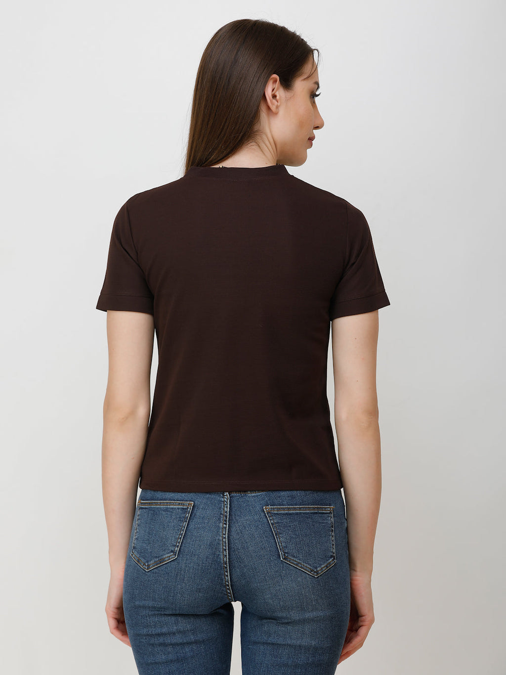 SCORPIUS Women Brown Solid Top
