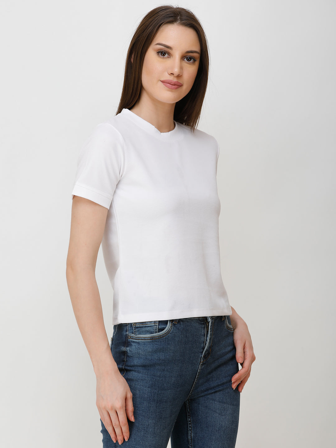 SCORPIUS Women White Solid Top