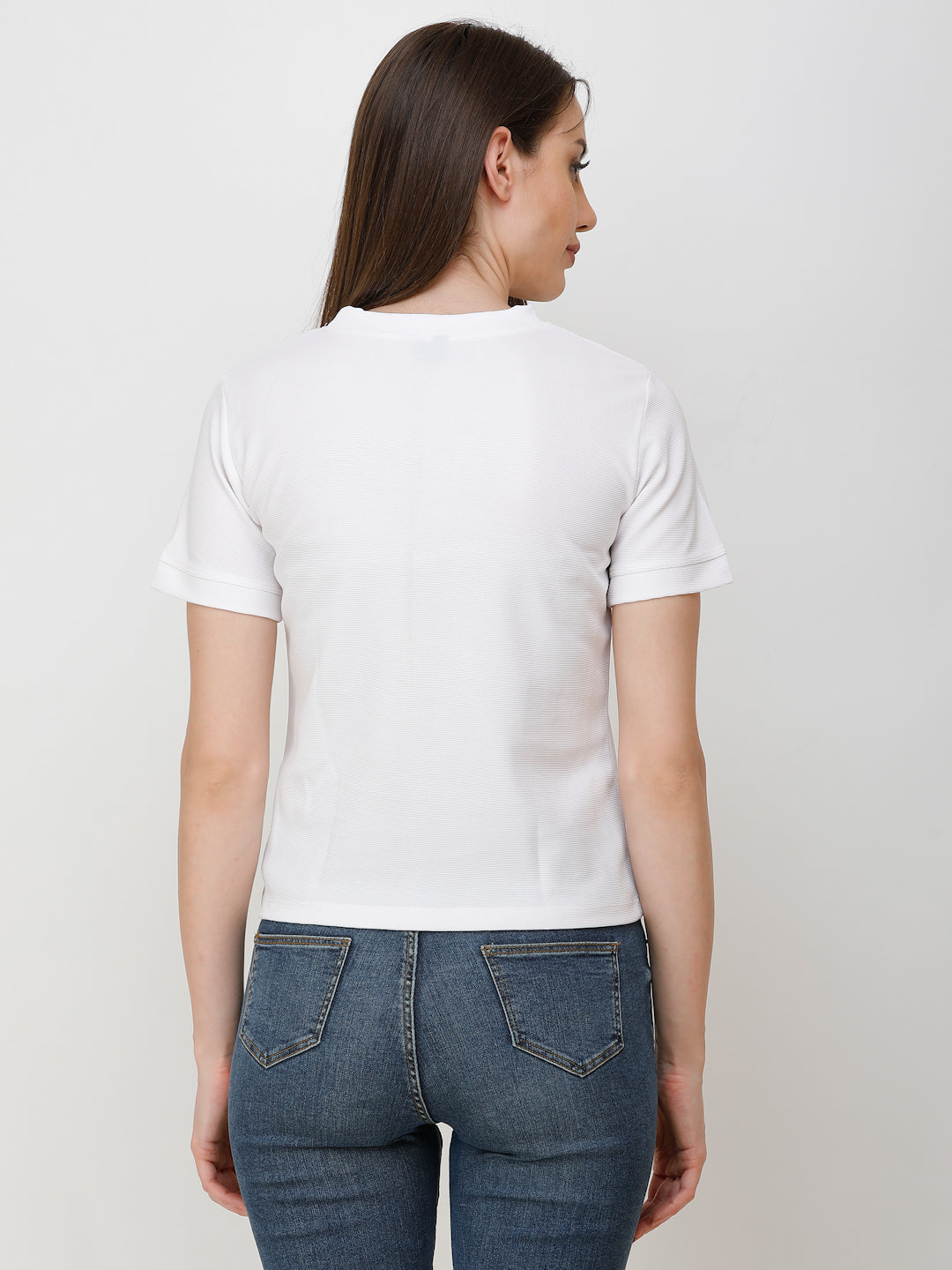 SCORPIUS Women White Solid Top