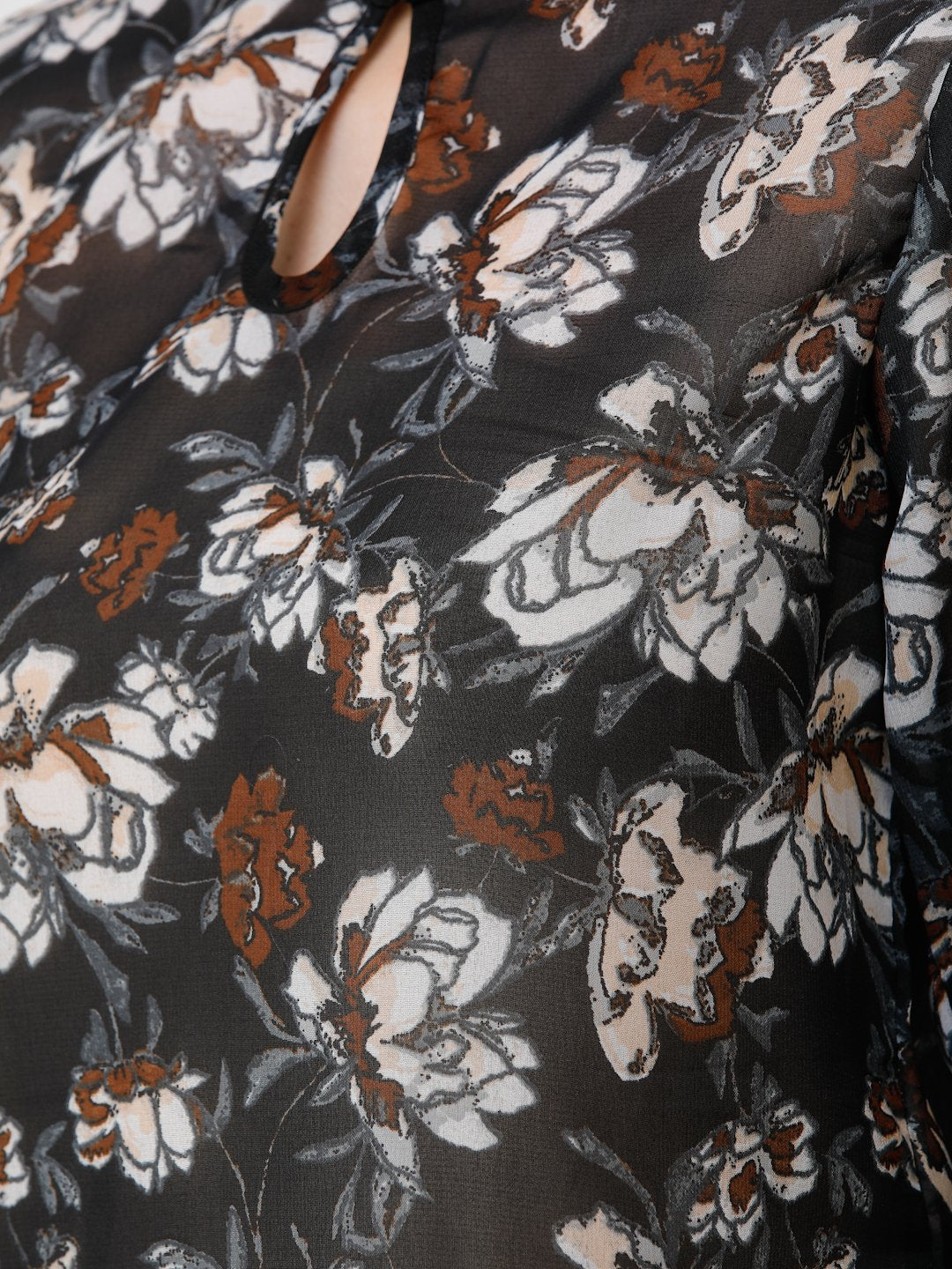 Black Printed Top