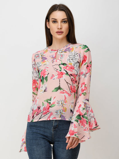 SCORPIUS Women Pink Printed Top