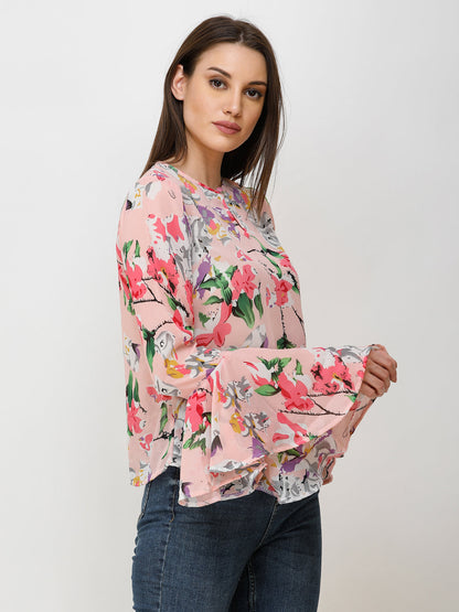 SCORPIUS Women Pink Printed Top