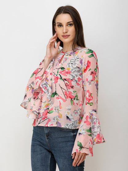 SCORPIUS Women Pink Printed Top