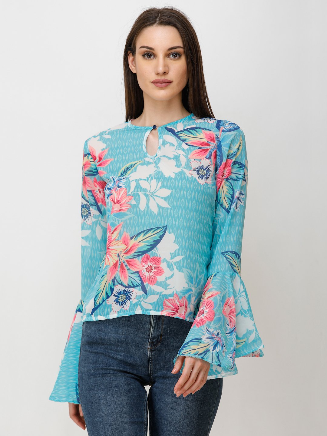 Blue Printed Top