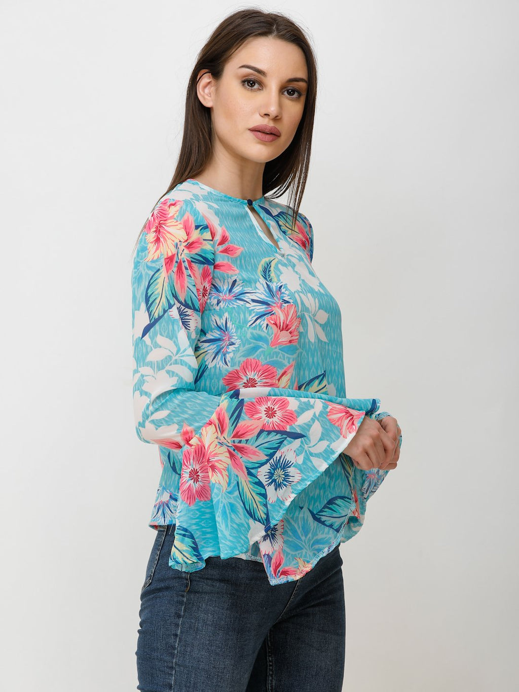 Blue Printed Top