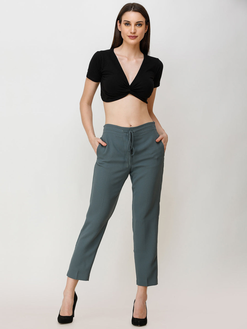 SCORPIUS Women Black Solid Bralette Top