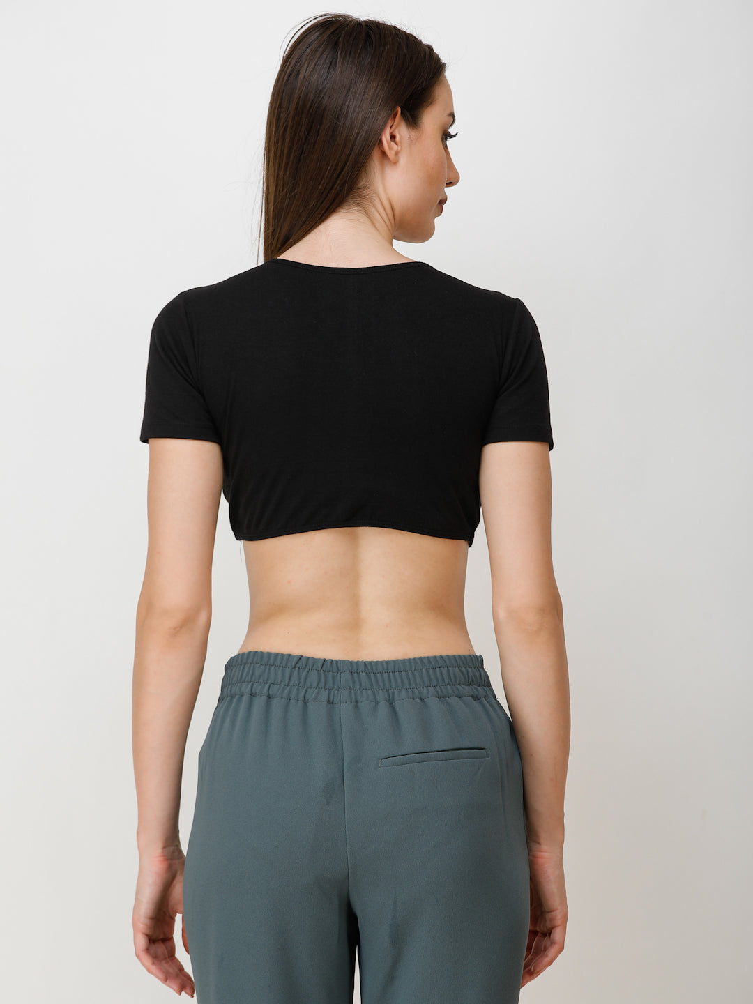 SCORPIUS Women Black Solid Bralette Top