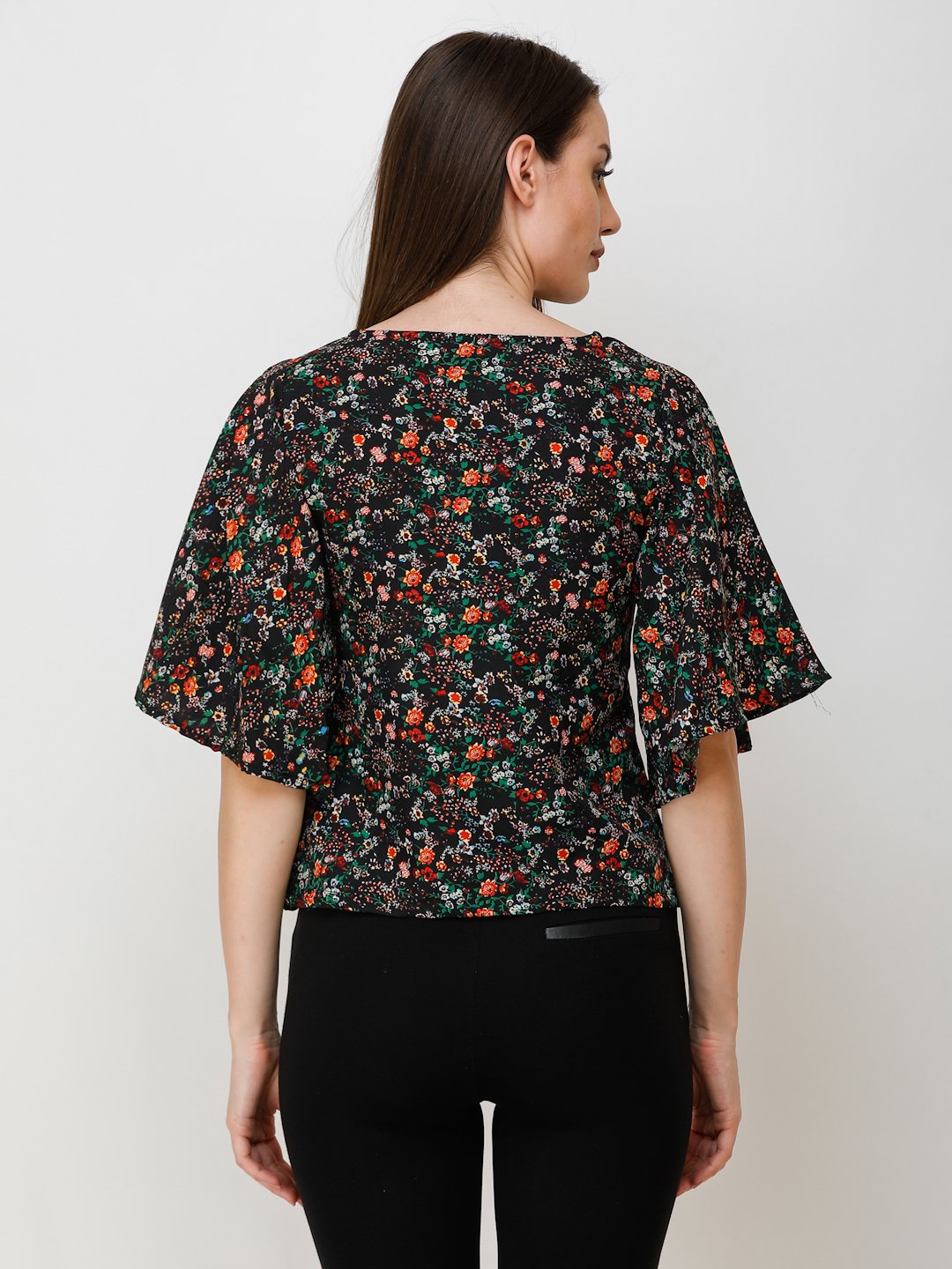 Black Printed Top