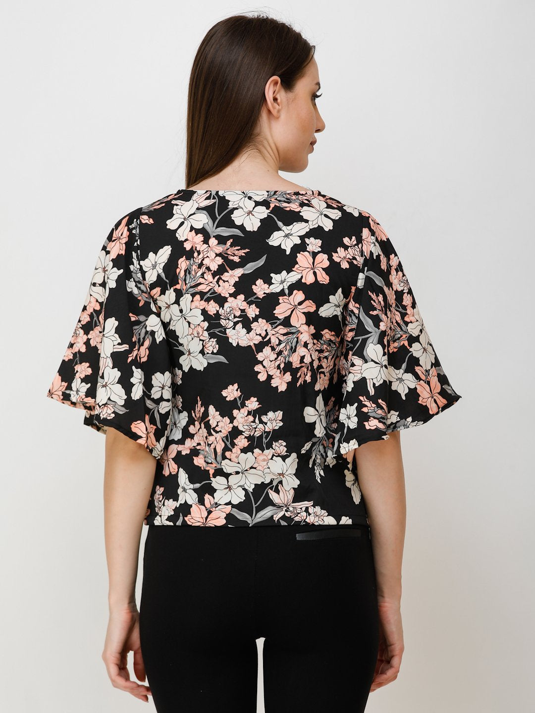 Black Printed Top