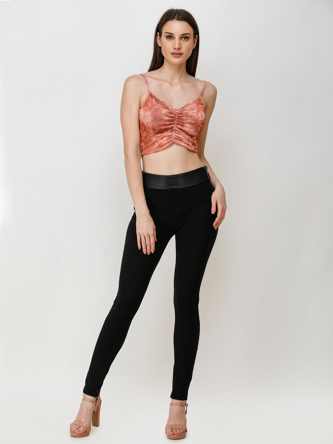 SCORPIUS Women Brown Dyed Top