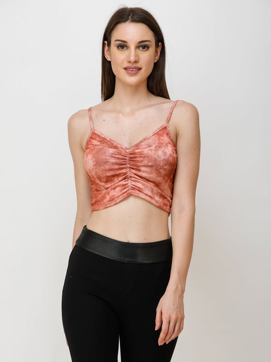 SCORPIUS Women Brown Dyed Top