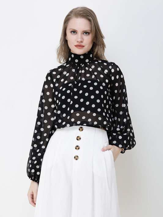 Black & White Polka Top