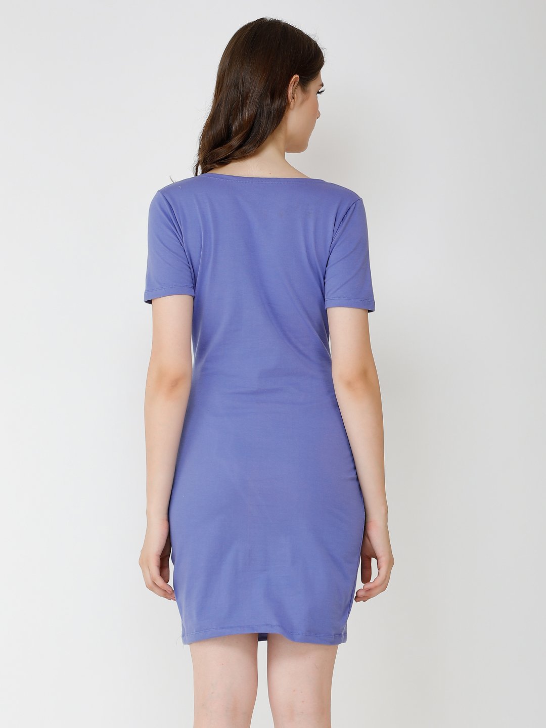 Purple wrap dress