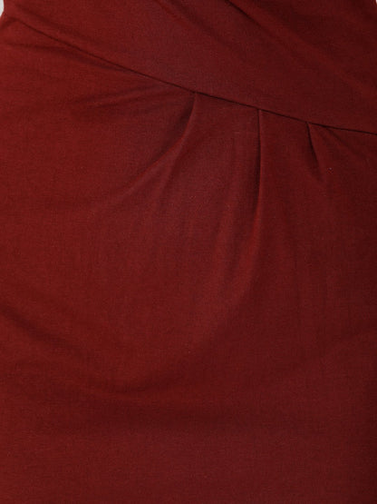 Maroon wrap dress