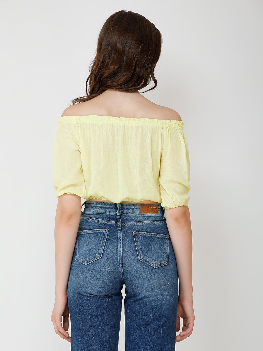 yellow crop  top