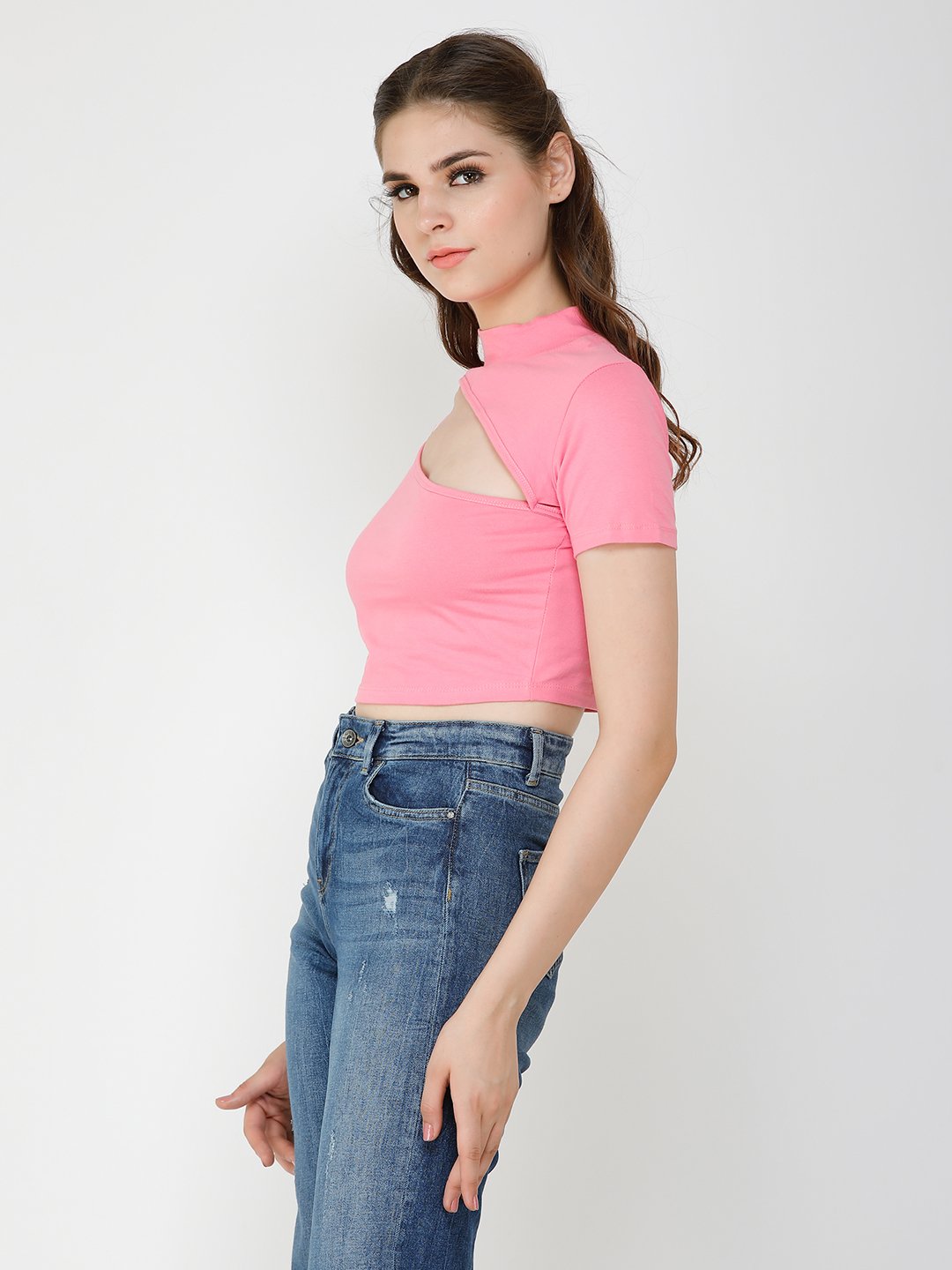pink solid top
